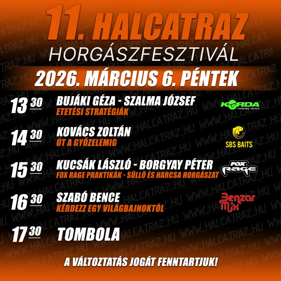 11 halcatraz horg&aacute;szfesztiv&aacute;l p&eacute;ntek