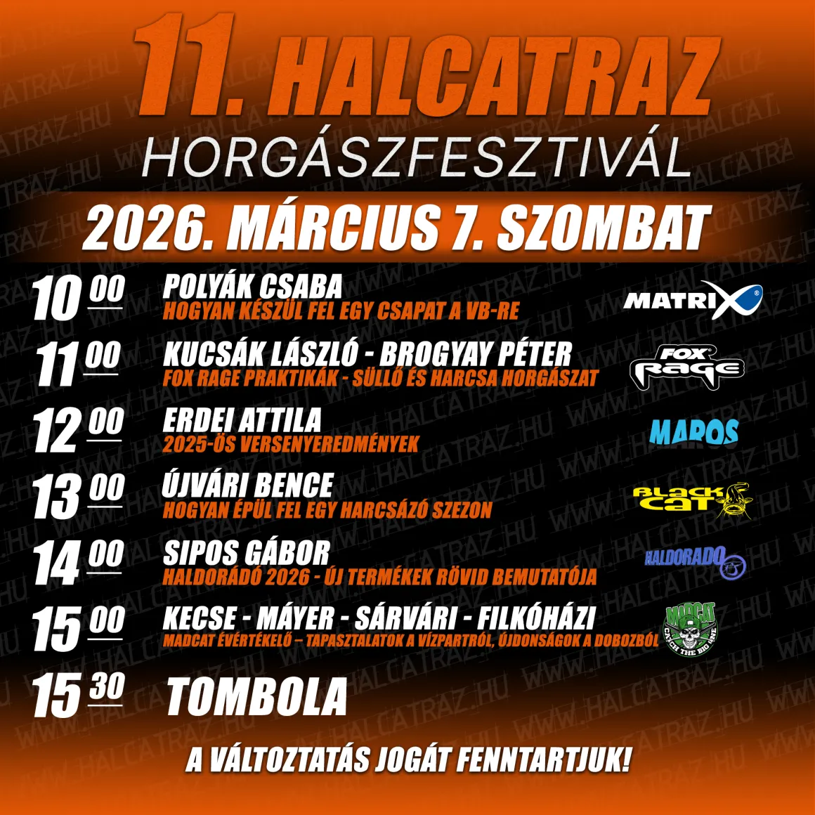 11 halcatraz horg&aacute;szfesztiv&aacute;l szombat