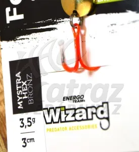 Wizard Strike+ Mystra Pro HEX Támolygó Villantó 3cm 3,5g - Bronz Sima