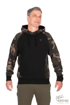 Fox Kapucnis Horgász Pulóver Méret: 2XL - Fox Black/Camo Pullover Premium 310 Hoodie