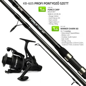 Nevis Profi Pontyozó Szett – Force Carp 3.6m & Winner Shark 6000