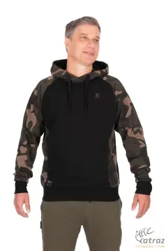 Fox Kapucnis Horgász Pulóver Méret: 3XL - Fox Black/Camo Pullover Premium 310 Hoodie