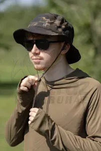 Korda UPF Hooded Top Dark Khaki – 2XL – UV Álló Póló