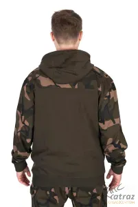 Fox Terepmintás Horgász Pulóver Méret: 2XL - Fox LW Khaki/Camou Split Zip Hoody