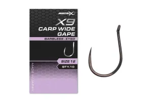 Matrix X9 Carp Wide Gape Eyed Méret: 10 - Matrix Feeder Horog