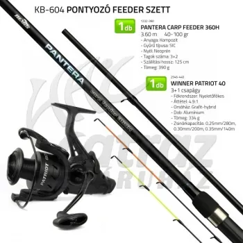 Nevis Pontyozó Feeder Szett – Pantera Carp 3,6m & Patriot 4000
