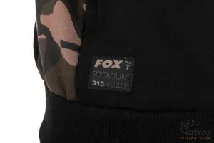Fox Kapucnis Horgász Pulóver Méret: 3XL - Fox Black/Camo Pullover Premium 310 Hoodie