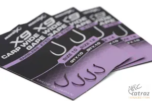 Matrix X9 Carp Wide Gape Eyed Méret: 10 - Matrix Feeder Horog