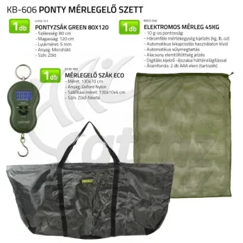 Nevis Mérlegelő Szett – 45kg Digitális Mérleg & Pontyzsák & Mérlegelő