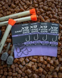 Matrix X9 Carp Wide Gape Eyed Méret: 10 - Matrix Feeder Horog