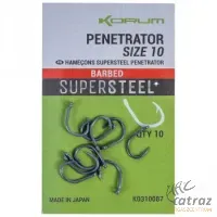 Korum Supersteel Penetrator Barbed Méret:12 - Korum Pontyozó Horog