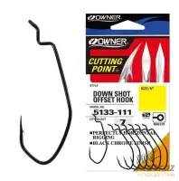 Owner Down Shot Offset Ragadozóhalas Horog - Méret: 3/0