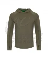 Korda UPF Hooded Top Dark Khaki – UV Álló Póló