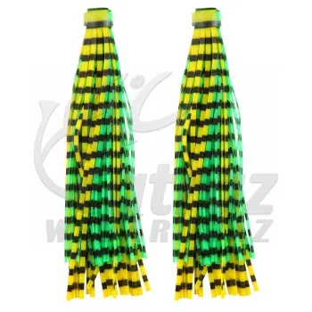 Reiva Silicon Skirt - Reiva Műcsali Kiegészítő Szilikon Szoknya 9cm Zöld-Sárga-Fekete