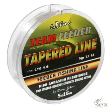 By Döme Team Feeder Tapered Leader 15m 5db/cs 0,165-0,22mm - Felvastagodó Dobóelőke Zsinór