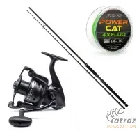 Ryobi Harcsázó Szett - Black Cat Harcsázó Bot + Ryobi Ecusima + Nevis Powercat 4XFluo Harcsázó Zsinór