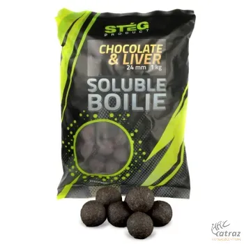 Stég Product Soluble Bojli Chocolate & Liver 24mm 1kg - Stég Csokoládé és Máj Bojli