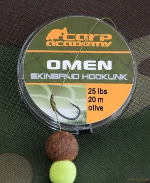 Előkezsinór Carp Academy Omen Skin Olive 20m 25lb