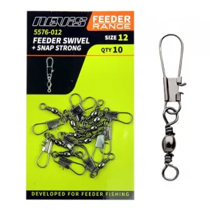 Nevis Feeder Forgókapocs Méret: 12 - Nevis Feeder Swivel + Snap Strong