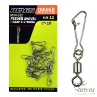 Nevis Csapott Feeder Forgókapocs Méret: 12 - Nevis Feeder Swivel + Snap Strong