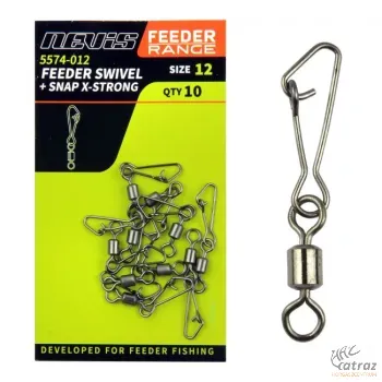 Nevis Csapott Feeder Forgókapocs Méret: 14 - Nevis Feeder Swivel + Snap Strong