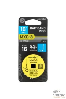 Matrix MXC-3 Barbless Band Hossz: 45 cm Horog Méret:16 Átmérő: 0,165 mm - Matrix Szakállnélküli Előkötött Horog