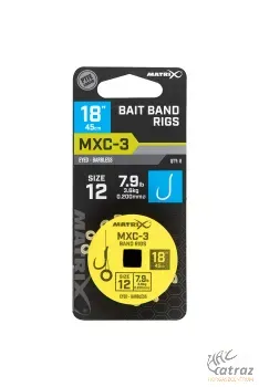 Matrix MXC-3 Barbless Band Hossz: 45 cm Horog Méret:12 Átmérő: 0,20 mm - Matrix Szakállnélküli Előkötött Horog