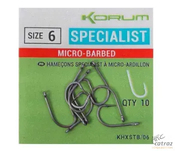 Korum Xpert Specialist Barbed Méret:10 - Korum Pontyozó Horog