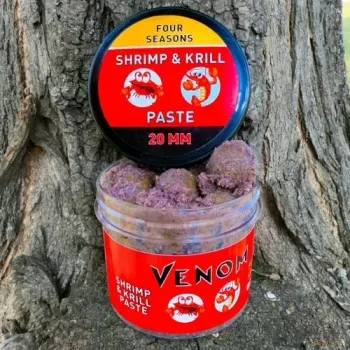 Feedermania Venom Pasztázott Csalizó Bojli - Paste Bolie 20mm Four Season Shrimp/Krill