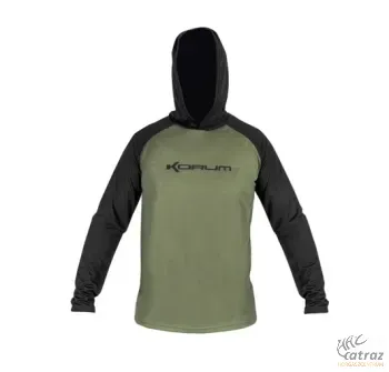 Korum Dri-Active Hooded Longsleeve Méret: 2XL - Korum Kapucnis Horgász Felső