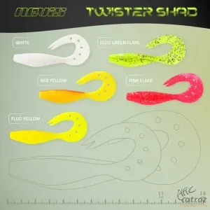 Nevis Twister Shad 14cm Zöld Flitter - Nevis Twisterfarkú Gumihal