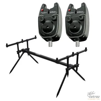 Rod Pod Szett - Ron Thompson Rod Pod + 2 db Carp Academy Flash Elektromos Kapásjelző