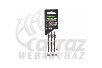 Korda Kable Leadcore Leader Hybrid Lead Clip QC Swivel Weed 50cm - Korda Leadcore Szerelék