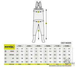 Matrix Lightweight Chest Waders - Matrix Melles Nadrág Horgászathoz