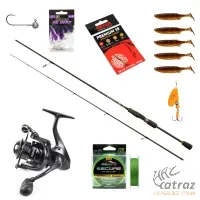 Wizard Kezdő Pergető Szett - Pergető Bot + Pergető Orsó + Fonott Zsinór + Műcsali + Villantó