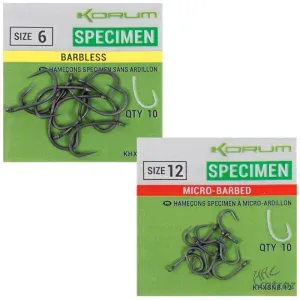 Horog Korum Xpert Specimen Barbless Size:10