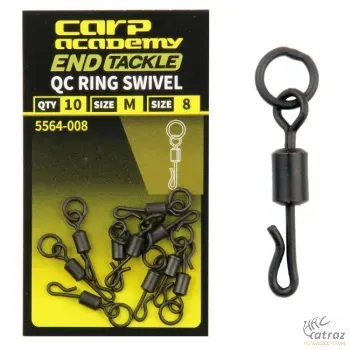 Carp Academy Gyorskapocs Karikával Méret: 11 - Carp Academy QC Ring Swivel Méret: S