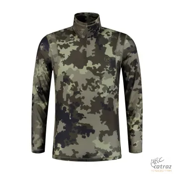 Korda Kool Quick Dry Long Sleeve Neck Kamo Méret: XL - Korda UV Álló Hosszú Ujjó Horgász Póló