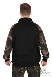 Fox Cipzáras Horgász Pulóver Méret: 2XL - Fox LW Black/Camo qtr ZiP