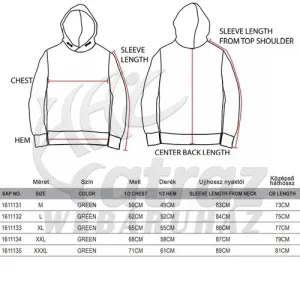 Prologic Mirror Carp Hoodie Ivy Green – M – Kapucnis Pulóver