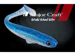 Major Craft Stabi Shad Slim 3.5" 8.9cm #002 Blue Silver - Major Craft Gumihal