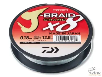 Zsinór Daiwa J-Braid X8 Grand 135m Szürke 0,10mm