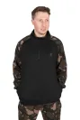 Fox Cipzáras Horgász Pulóver Méret: 3XL - Fox LW Black/Camo qtr ZiP