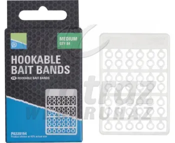 Preston Hookable Bait Bands Medium – Szilikonos Pelletkarika