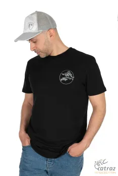 Fox Rage Limited Edition Perch Black T-Shirt Méret: L - Sügér Mintás Horgász Póló