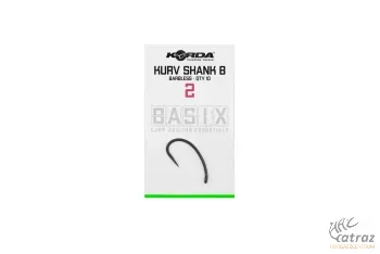 Korda Basix Kurv Shank Barbless Méret: 2 - Korda Pontyozó Horog