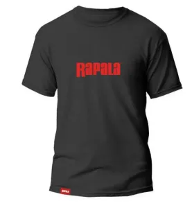 Rapala Black Red Logo T-Shirt Méret: M - Rapala Fekete Póló