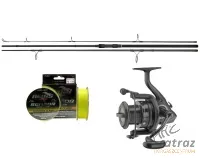 Daiwa Bojlis Horgász Szett - Black Widow Carp 3,60m 3,00lb 3 Részes +  Black Widow 25A Orsó + Nevis Sensor Monofil Zsinór