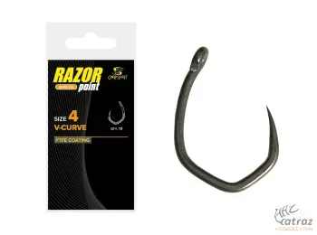 Carp Spirit Razor V-Curve Barbless Pontyozó Horog Méret:10 - Szakállnélküli Horog