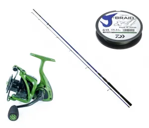 Daiwa Pergető Szett - Daiwa Triforce Target Zander Spin + Okuma Ceymar TG-3000 + Daiwa J-Braid Fonott Zsinór